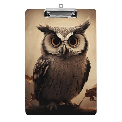 Niedliches Eulen-Klemmbrett, leichtes Acryl-Klemmbrett für Standard-A4-Briefgröße, 21,6 x 31,8 cm, Büro-Klemmbrett mit flachem Metallclip, niedliche hängende Klemmbretter für die Arbeit Niedliches Eulen-Klemmbrett, leichtes Acryl-Klemmbrett für Standard-A4-Briefgröße, 21,6 x 31,8 cm, Büro-Klemmbrett mit flachem Metallclip, niedliche hängende Klemmbretter für die Arbeit von LYHVSFJW