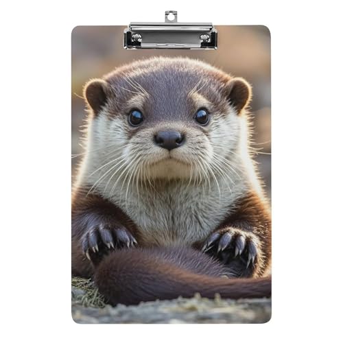Niedliches Otter-Klemmbrett, leichtes Acryl-Klemmbrett für Standard-A4-Briefgröße, 21,6 x 31,8 cm, Büro-Klemmbrett mit flachem Metallclip, niedliche hängende Klemmbretter für die Arbeit Niedliches Otter-Klemmbrett, leichtes Acryl-Klemmbrett für Standard-A4-Briefgröße, 21,6 x 31,8 cm, Büro-Klemmbrett mit flachem Metallclip, niedliche hängende Klemmbretter für die Arbeit von LYHVSFJW