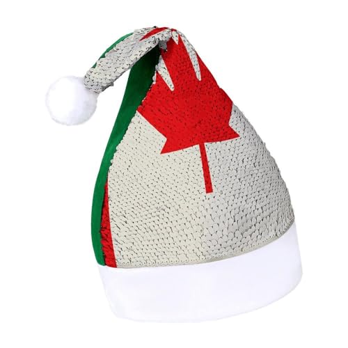 Orange CatsChristmas Hat New Year Santa Hat Extra Thick Plush Xmas Holiday Hat Santa Caps for Holiday Parties, Green Retro Canada Flag Pattern, 7-8 Orange CatsChristmas Hat New Year Santa Hat Extra Thick Plush Xmas Holiday Hat Santa Caps for Holiday Parties, Green Retro Canada Flag Pattern, 7-8 von LYHVSFJW