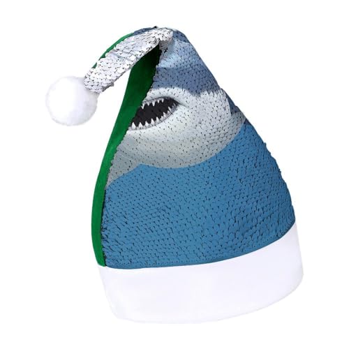 Orange CatsChristmas Hat New Year Santa Hat Extra Thick Plush Xmas Holiday Hat Santa Caps for Holiday Parties, Green-White Shark, 7-8 Orange CatsChristmas Hat New Year Santa Hat Extra Thick Plush Xmas Holiday Hat Santa Caps for Holiday Parties, Green-White Shark, 7-8 von LYHVSFJW