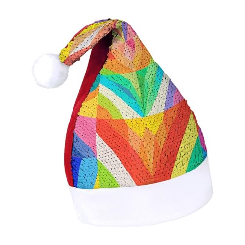 Orangene Katzen-Weihnachtsmütze, Neujahrsmütze, extra dick, Plüsch, Weihnachtsmütze, Weihnachtsmannmütze, Weihnachtsmannmützen für Feiertagsfeiern, Rot-Regenbogen-Muster, Größe 7–8 Orangene Katzen-Weihnachtsmütze, Neujahrsmütze, extra dick, Plüsch, Weihnachtsmütze, Weihnachtsmannmütze, Weihnachtsmannmützen für Feiertagsfeiern, Rot-Regenbogen-Muster, Größe 7–8 von LYHVSFJW
