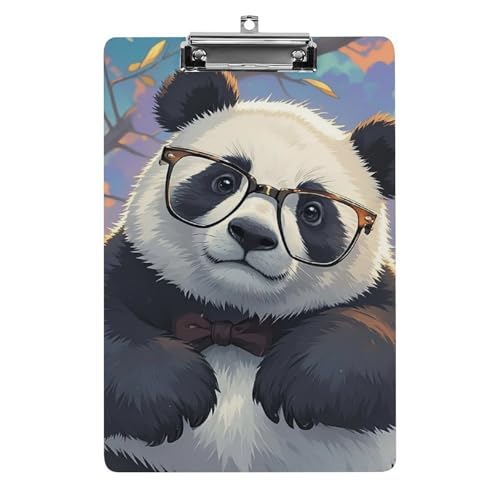 Panda mit geneigtem Kopf, leichtes Acryl-Klemmbrett für Standard-A4-Briefgröße, 21,6 x 31,8 cm, Büro-Klemmbrett mit flachem Metallclip, niedliche hängende Klemmbretter für die Arbeit Panda mit geneigtem Kopf, leichtes Acryl-Klemmbrett für Standard-A4-Briefgröße, 21,6 x 31,8 cm, Büro-Klemmbrett mit flachem Metallclip, niedliche hängende Klemmbretter für die Arbeit von LYHVSFJW