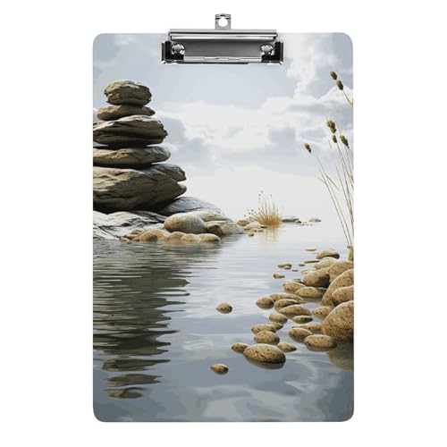 Pierres Naturelles Klemmbrett, leichtes Acryl-Klemmbrett für Standard-A4-Briefgröße, 21,6 x 31,8 cm, Büro-Klemmbrett mit flachem Metallclip, niedliche hängende Klemmbretter für die Arbeit Pierres Naturelles Klemmbrett, leichtes Acryl-Klemmbrett für Standard-A4-Briefgröße, 21,6 x 31,8 cm, Büro-Klemmbrett mit flachem Metallclip, niedliche hängende Klemmbretter für die Arbeit von LYHVSFJW