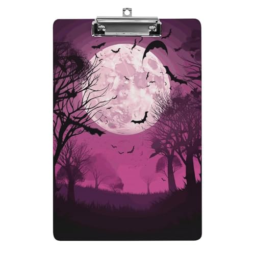 Purple Moon Klemmbrett, leichtes Acryl-Klemmbrett für Standard-A4-Briefgröße, 21,6 x 31,8 cm, Büro-Klemmbrett mit flachem Metallclip, niedliche hängende Klemmbretter für die Arbeit Purple Moon Klemmbrett, leichtes Acryl-Klemmbrett für Standard-A4-Briefgröße, 21,6 x 31,8 cm, Büro-Klemmbrett mit flachem Metallclip, niedliche hängende Klemmbretter für die Arbeit von LYHVSFJW