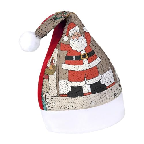 Schlafende Kätzchen, Weihnachtsmütze, Neujahrsmütze, extra dick, Plüsch, Weihnachtsmütze, Weihnachtsmannmütze, Weihnachtsmannmütze, für Feiertage, Rot, willkommener Weihnachtsmann, Größe 7–8 Schlafende Kätzchen, Weihnachtsmütze, Neujahrsmütze, extra dick, Plüsch, Weihnachtsmütze, Weihnachtsmannmütze, Weihnachtsmannmütze, für Feiertage, Rot, willkommener Weihnachtsmann, Größe 7–8 von LYHVSFJW