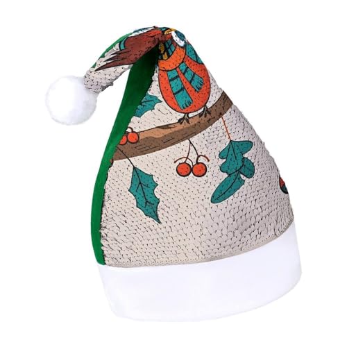 Schlafende Kätzchen, Weihnachtsmütze, Neujahrsmütze, extra dick, Plüsch, Weihnachtsmütze, Weihnachtsmannmütze, für Urlaubspartys, grün-warmer Spatz, 7–8 Schlafende Kätzchen, Weihnachtsmütze, Neujahrsmütze, extra dick, Plüsch, Weihnachtsmütze, Weihnachtsmannmütze, für Urlaubspartys, grün-warmer Spatz, 7–8 von LYHVSFJW