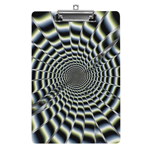 Spiral-Klemmbrett mit optischer Täuschung, leichtes Acryl-Klemmbrett für Standard-A4-Briefgröße, 21,6 x 31,8 cm, Büro-Klemmbrett mit flachem Metallclip, niedliche hängende Klemmbretter für die Arbeit Spiral-Klemmbrett mit optischer Täuschung, leichtes Acryl-Klemmbrett für Standard-A4-Briefgröße, 21,6 x 31,8 cm, Büro-Klemmbrett mit flachem Metallclip, niedliche hängende Klemmbretter für die Arbeit von LYHVSFJW