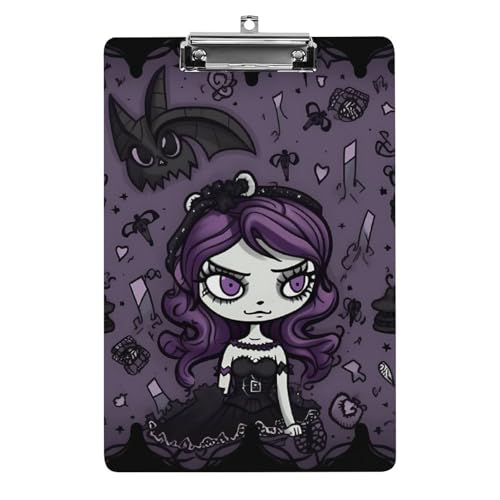 Spooky Klemmbrett aus leichtem Acryl, für Standard-A4-Briefgröße, 21,6 x 31,8 cm, Büro-Klemmbrett mit niedrigem Profil, Metallclip, niedliche hängende Klemmbretter für die Arbeit Spooky Klemmbrett aus leichtem Acryl, für Standard-A4-Briefgröße, 21,6 x 31,8 cm, Büro-Klemmbrett mit niedrigem Profil, Metallclip, niedliche hängende Klemmbretter für die Arbeit von LYHVSFJW