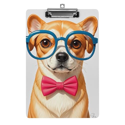 Weiche Fliege für Haustiere, übergroßes Brillen-Klemmbrett, leichtes Acryl-Klemmbrett für Standard-A4-Briefgröße, 21,6 x 31,8 cm, Büro-Klemmbrett mit flachem Metallclip, niedliche hängende Weiche Fliege für Haustiere, übergroßes Brillen-Klemmbrett, leichtes Acryl-Klemmbrett für Standard-A4-Briefgröße, 21,6 x 31,8 cm, Büro-Klemmbrett mit flachem Metallclip, niedliche hängende von LYHVSFJW