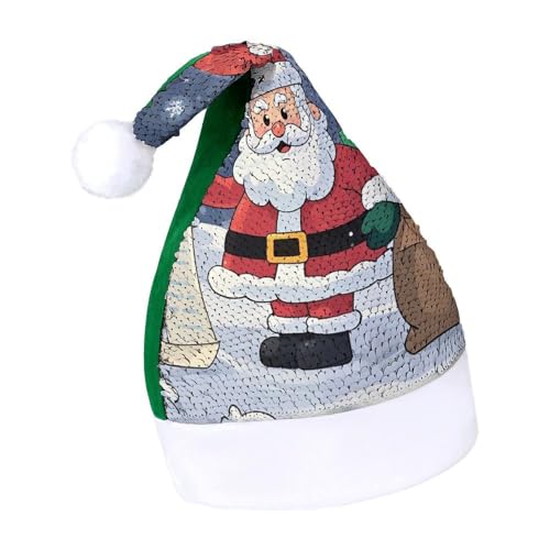 Weihnachtsmütze, Känguru-Weihnachtsmütze, Neujahrsmütze, extra dick, Plüsch, Weihnachtsmütze, Weihnachtsmannmützen für Feiertage, Partys, grüne Geschenkliste, 7–8 Weihnachtsmütze, Känguru-Weihnachtsmütze, Neujahrsmütze, extra dick, Plüsch, Weihnachtsmütze, Weihnachtsmannmützen für Feiertage, Partys, grüne Geschenkliste, 7–8 von LYHVSFJW