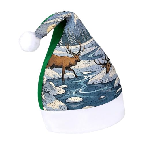 Weihnachtsmütze, Känguru-Weihnachtsmütze, Neujahrsmütze, extra dick, Plüsch, Weihnachtsmütze, Weihnachtsmannmützen für Urlaubspartys, Grünelche, Trinkwasser, 7–8 Weihnachtsmütze, Känguru-Weihnachtsmütze, Neujahrsmütze, extra dick, Plüsch, Weihnachtsmütze, Weihnachtsmannmützen für Urlaubspartys, Grünelche, Trinkwasser, 7–8 von LYHVSFJW