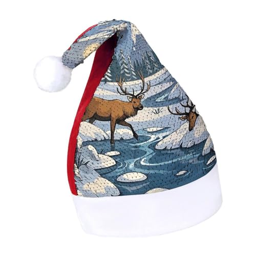 Weihnachtsmütze, Känguru-Weihnachtsmütze, Neujahrsmütze, extra dick, Plüsch, Weihnachtsmütze, Weihnachtsmannmützen für Urlaubspartys, Rotelche, Trinkwasser, 7–8 Weihnachtsmütze, Känguru-Weihnachtsmütze, Neujahrsmütze, extra dick, Plüsch, Weihnachtsmütze, Weihnachtsmannmützen für Urlaubspartys, Rotelche, Trinkwasser, 7–8 von LYHVSFJW