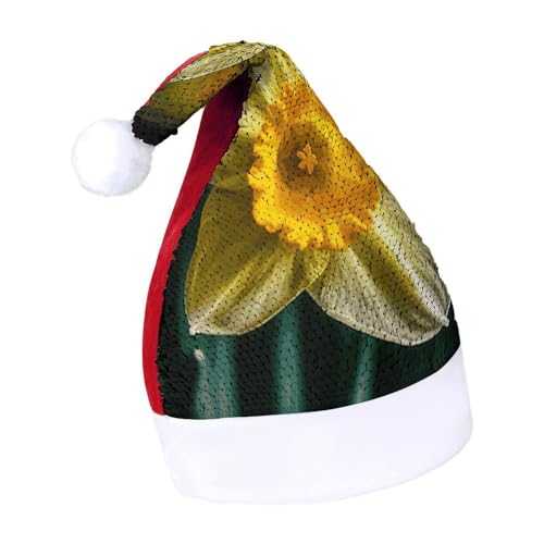 Weihnachtsmütze für Damen, die Katzen liebt, Weihnachtsmannmütze, extra dick, Plüsch, Weihnachtsmannmütze, für Feiertage, Partys, rote Narzissen-Blume, Größe 7–8 Weihnachtsmütze für Damen, die Katzen liebt, Weihnachtsmannmütze, extra dick, Plüsch, Weihnachtsmannmütze, für Feiertage, Partys, rote Narzissen-Blume, Größe 7–8 von LYHVSFJW