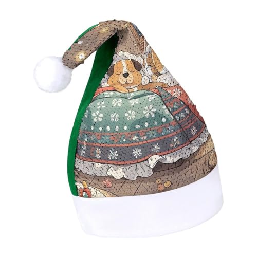 Weihnachtsmütze mit Regenbogen-Herz-Muster, extra dick, Plüsch, Weihnachtsmütze, Weihnachtsmannmütze, für Feiertage, Partys, grüne Weihnachten, Haustiere, 7–8 Weihnachtsmütze mit Regenbogen-Herz-Muster, extra dick, Plüsch, Weihnachtsmütze, Weihnachtsmannmütze, für Feiertage, Partys, grüne Weihnachten, Haustiere, 7–8 von LYHVSFJW