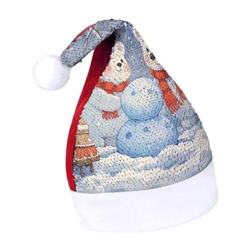 Weihnachtsmütze mit Regenbogen-Herz-Muster, extra dick, Plüsch, Weihnachtsmütze, Weihnachtsmannmütze, für Feiertage, Partys, roter schöner Schneebär, Größe 7–8 Weihnachtsmütze mit Regenbogen-Herz-Muster, extra dick, Plüsch, Weihnachtsmütze, Weihnachtsmannmütze, für Feiertage, Partys, roter schöner Schneebär, Größe 7–8 von LYHVSFJW