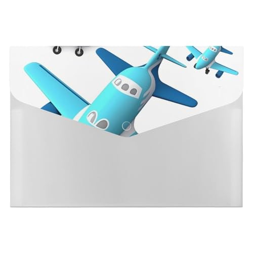Aktenordner, Kunststoff, Flugzeug, bedruckt, Briefgröße, tragbare Ordner, bedruckter Aktenordner für Zuhause und Büro von LYHVSFZQ