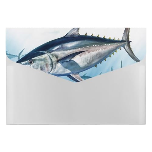 Aktenordner aus Kunststoff, Motiv: Blauflossen, Thunfisch, Thunnus, bedruckt, Briefform, tragbare Ordner, bedruckt, für Zuhause und Büro Aktenordner aus Kunststoff, Motiv: Blauflossen, Thunfisch, Thunnus, bedruckt, Briefform, tragbare Ordner, bedruckt, für Zuhause und Büro von LYHVSFZQ