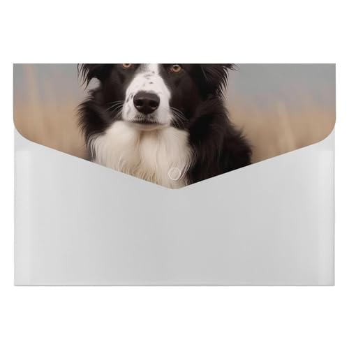 Dokumentenmappen, Kunststoff, Border Collie, bedruckte Aktenordner, Briefgröße, tragbare Ordner, bedruckter Ordner, Organizer für Zuhause und Büro Dokumentenmappen, Kunststoff, Border Collie, bedruckte Aktenordner, Briefgröße, tragbare Ordner, bedruckter Ordner, Organizer für Zuhause und Büro von LYHVSFZQ