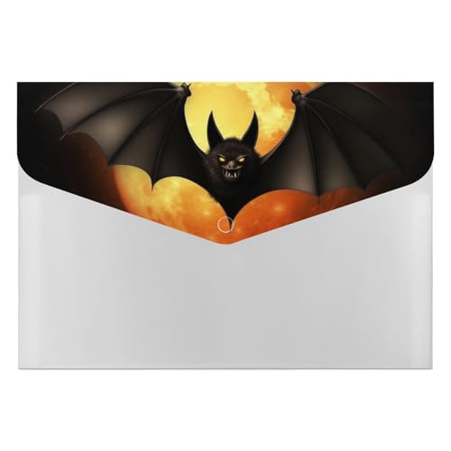 Dokumentenmappen, Kunststoff, Halloween, Fledermaus, bedruckt, Briefgröße, tragbare Ordner, bedruckter Aktenordner für Zuhause und Büro Dokumentenmappen, Kunststoff, Halloween, Fledermaus, bedruckt, Briefgröße, tragbare Ordner, bedruckter Aktenordner für Zuhause und Büro von LYHVSFZQ