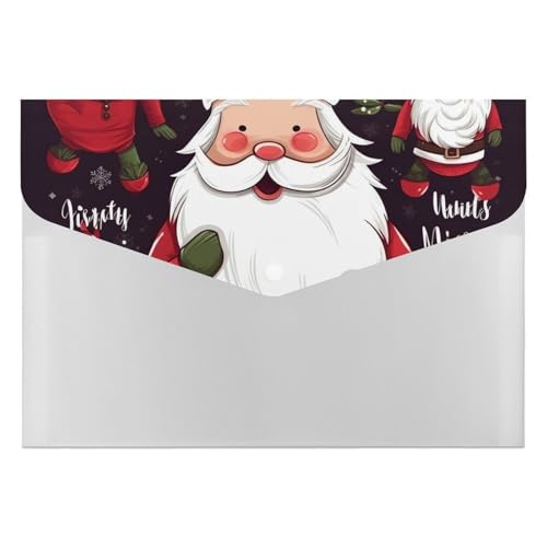 Dokumentenmappen, Kunststoff, Weihnachtsmann, bedruckt, Briefform, tragbare Ordner, bedruckter Aktenordner für Zuhause und Büro Dokumentenmappen, Kunststoff, Weihnachtsmann, bedruckt, Briefform, tragbare Ordner, bedruckter Aktenordner für Zuhause und Büro von LYHVSFZQ