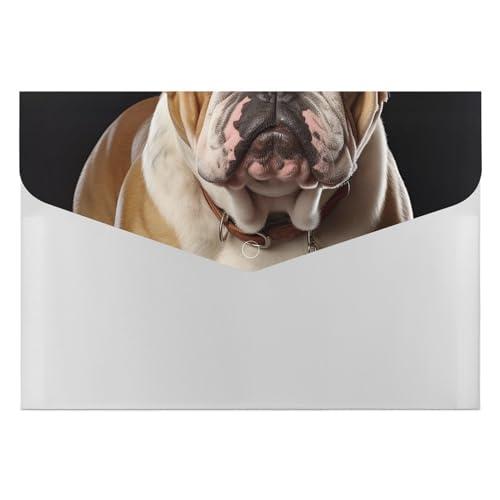 Dokumentenmappen, Kunststoff, englische Bulldogge, bedruckt, Briefgröße, tragbare Ordner, bedruckter Aktenordner für Zuhause und Büro Dokumentenmappen, Kunststoff, englische Bulldogge, bedruckt, Briefgröße, tragbare Ordner, bedruckter Aktenordner für Zuhause und Büro von LYHVSFZQ