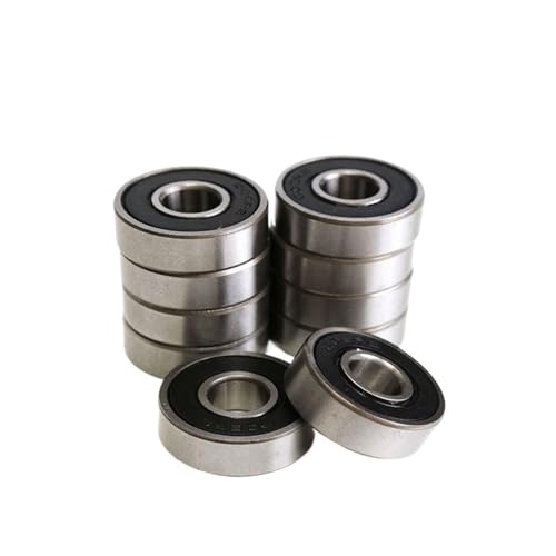 LYHYDMA Kugellager Gummi 10PCS ABEC-5 6000 2RS 6000RS 6000 RS 6000-2RSH 10x26x8 10 * 26 * 8 Mm Gummi Dichtung Rillen Kugellager 6000-2RS(ABEC 1) von LYHYDMA