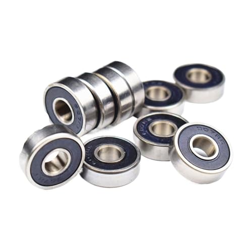 LYHYDMA Kugellager Gummi 607RS 10 Stück Lager 7 * 19 * 6(mm) Chromstahl Gummiversiegelt Hochgeschwindigkeits-Teile for mechanische Geräte von LYHYDMA