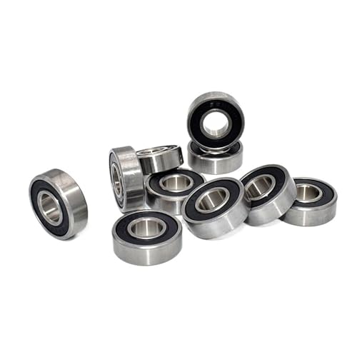 LYHYDMA Kugellager Gummi Edelstahllager S698RS 10 Stück 8 * 19 * 6 (mm) Rostschutzgummi Versiegelt Hochgeschwindigkeitsteile for mechanische Geräte von LYHYDMA
