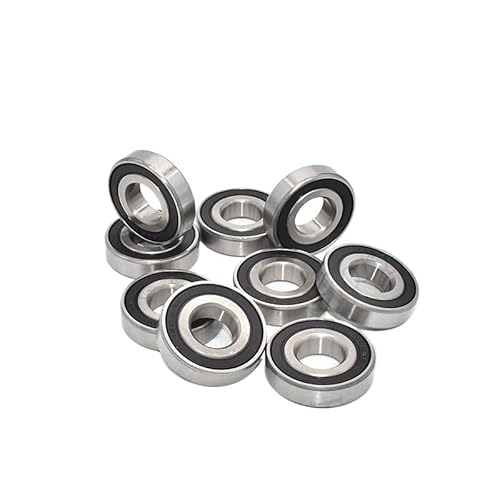 LYHYDMA Kugellager Gummi Lager 10 Stück 16001RS 12 * 28 * 7 (mm) Chromstahl Gummiversiegelt Hochgeschwindigkeitsteile for mechanische Geräte von LYHYDMA