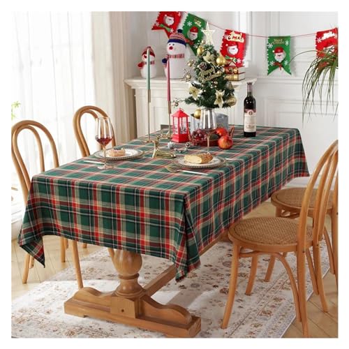 tischtuch weihnachten Weihnachtsdekoration, karierte Tischdecke, Farbe gewebt, Polyester, Baumwolle, Rot, Grün, Tischdecke for Zuhause, Party, Esszimmer, Dekoration für Partys, Dekoration(Green,140x20 tischtuch weihnachten Weihnachtsdekoration, karierte Tischdecke, Farbe gewebt, Polyester, Baumwolle, Rot, Grün, Tischdecke for Zuhause, Party, Esszimmer, Dekoration für Partys, Dekoration(Green,140x20 von LYHYDMA