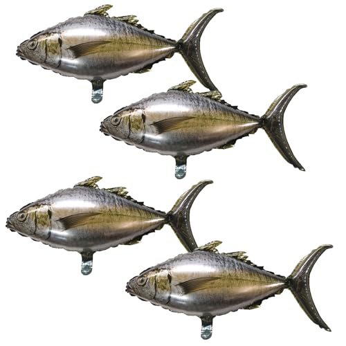 Fisch-Folienballons, realistisch, aufblasbar, Karpfen, Thunfisch, Mylar-Ballon für Angel-Themenparty-Dekorationen, Gone Fishing, Party-Dekorationen, Zubehör Fisch-Folienballons, realistisch, aufblasbar, Karpfen, Thunfisch, Mylar-Ballon für Angel-Themenparty-Dekorationen, Gone Fishing, Party-Dekorationen, Zubehör von LYK