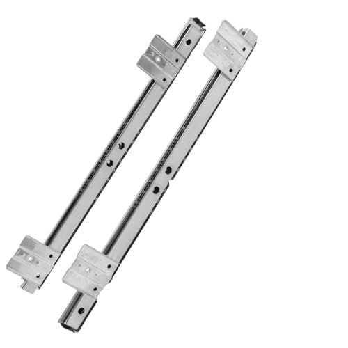 Schubladenschiene, Schreibtischablage, Gleitschiene, verstellbare Stahl-Seitenmontage, geeignet for Untertisch-Computer-Gleitschiene(Silver) von LYLNV