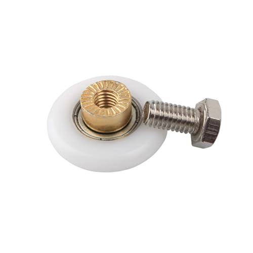 Türlaufrollen, 6–8 mm. Messingmitte, Nylon-Außenrad, Edelstahlschraube for alte Duschtürrollen, Möbelbeschläge(20mm) von LYLNV