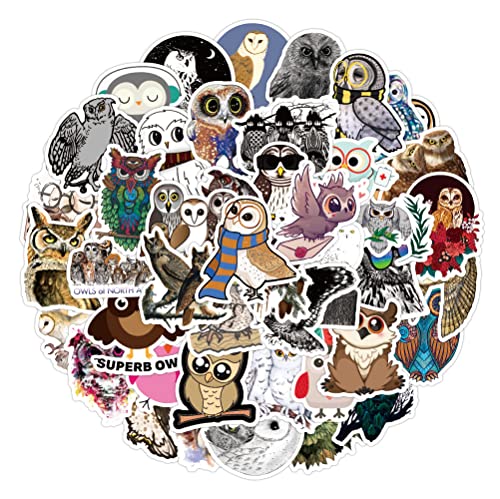 LYLSDSB Eule Aufkleber 50 Stück Vinyl Waterproof Stikers für Laptop Gepäck Skateboard Scrapbooking Wasserflaschen Motorrad Fahrrad, Aesthetics Tier Graffiti Decals für Erwachsene Kinder LYLSDSB Eule Aufkleber 50 Stück Vinyl Waterproof Stikers für Laptop Gepäck Skateboard Scrapbooking Wasserflaschen Motorrad Fahrrad, Aesthetics Tier Graffiti Decals für Erwachsene Kinder von LYLSDSB
