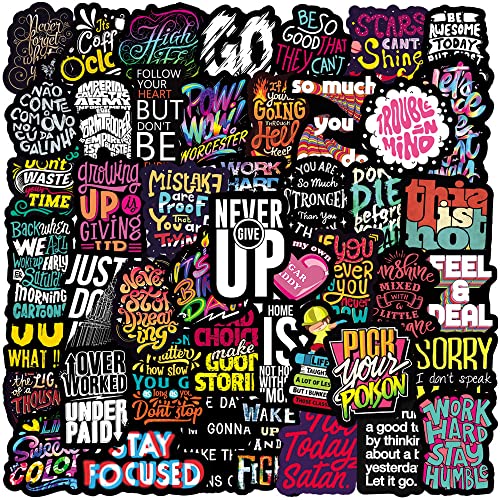 LYLSDSB Inspirierende Zitate Aufkleber 50 Stück Wasserdicht schwarz Motivierend Aufkleber für Wasserflasche Skateboard Handy Auto Laptop Scrapbooking Gepäck,Vinyl Decals für Teenager Kinder Studenten LYLSDSB Inspirierende Zitate Aufkleber 50 Stück Wasserdicht schwarz Motivierend Aufkleber für Wasserflasche Skateboard Handy Auto Laptop Scrapbooking Gepäck,Vinyl Decals für Teenager Kinder Studenten von LYLSDSB