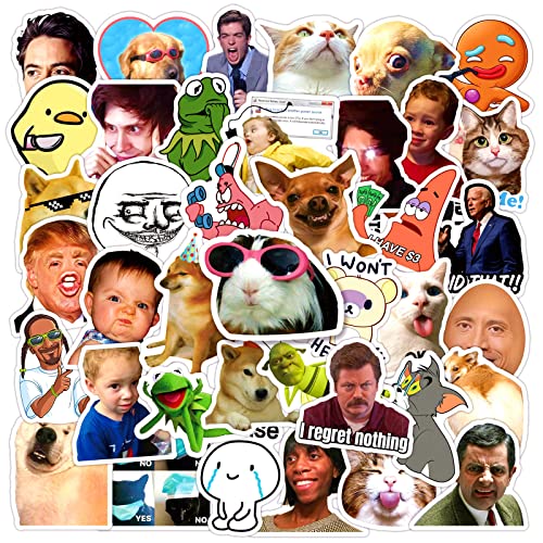 Meme Aufkleber 50 Stück Wasserdichte Cute Classic Sticker für Laptop Auto Fahrrad Wasserflaschen Skateboard Scrapbook Gepäck Motorrad,Vinyl Aesthetic Funny Meme Aufkleber für Teenager Kinder Mädchen Meme Aufkleber 50 Stück Wasserdichte Cute Classic Sticker für Laptop Auto Fahrrad Wasserflaschen Skateboard Scrapbook Gepäck Motorrad,Vinyl Aesthetic Funny Meme Aufkleber für Teenager Kinder Mädchen von LYLSDSB