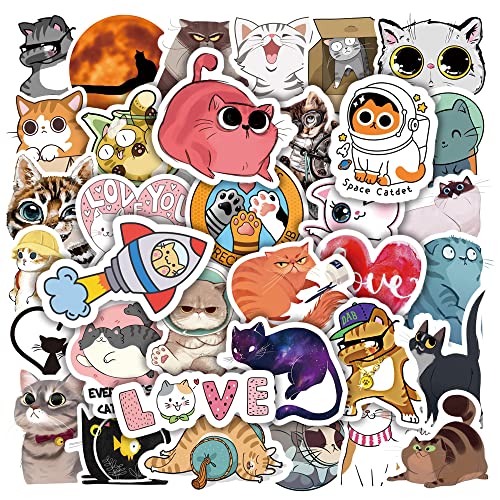 Nette Katze Aufkleber 50 Stück Wasserfest Kawaii Tier Aufkleber für Wasserflaschen Skateboard Laptop Auto Fahrrad Scrapbook Motorrad Koffer Gepäck,Vinyl Aesthetic Sticker für Kinder Teenager Mädchen Nette Katze Aufkleber 50 Stück Wasserfest Kawaii Tier Aufkleber für Wasserflaschen Skateboard Laptop Auto Fahrrad Scrapbook Motorrad Koffer Gepäck,Vinyl Aesthetic Sticker für Kinder Teenager Mädchen von LYLSDSB