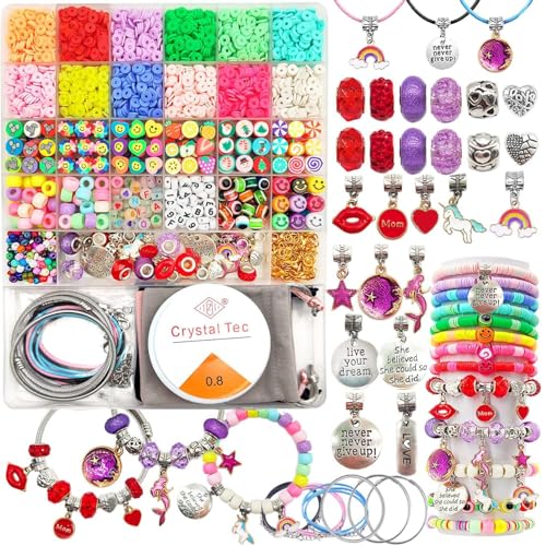 LYMOOR Bastelset Kinder ab 6 Jahre, Perlen für Armbänder Selber Machen Kinder, Perlen zum Auffädeln Armband Bastelset Mädchen, DIY Geschenke für Teenager, Perlenset Weihnachtsgeschenke 5-13 Jahre LYMOOR Bastelset Kinder ab 6 Jahre, Perlen für Armbänder Selber Machen Kinder, Perlen zum Auffädeln Armband Bastelset Mädchen, DIY Geschenke für Teenager, Perlenset Weihnachtsgeschenke 5-13 Jahre von LYMOOR