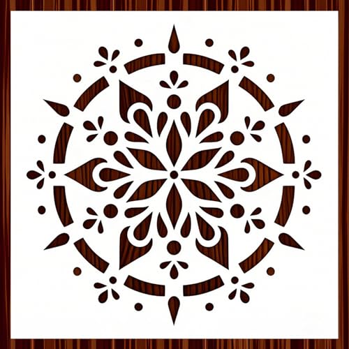 LYMSSESS Blume des Lebens Wandschablonen zum Malen Großes Muster 30,5 x 30,5 cm, Wiederverwendbare große Schablonen zum Malen von Wänden, einfache Bodenschablonen Wandschablonen für Dekor (B Mandala) LYMSSESS Blume des Lebens Wandschablonen zum Malen Großes Muster 30,5 x 30,5 cm, Wiederverwendbare große Schablonen zum Malen von Wänden, einfache Bodenschablonen Wandschablonen für Dekor (B Mandala) von LYMSSESS
