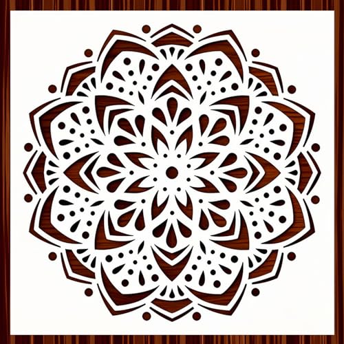 LYMSSESS Blume des Lebens Wandschablonen zum Malen Großes Muster 30,5 x 30,5 cm, wiederverwendbare große Schablonen zum Malen von Wänden, einfache Bodenschablonen Wandschablonen für Dekoration (F LYMSSESS Blume des Lebens Wandschablonen zum Malen Großes Muster 30,5 x 30,5 cm, wiederverwendbare große Schablonen zum Malen von Wänden, einfache Bodenschablonen Wandschablonen für Dekoration (F von LYMSSESS