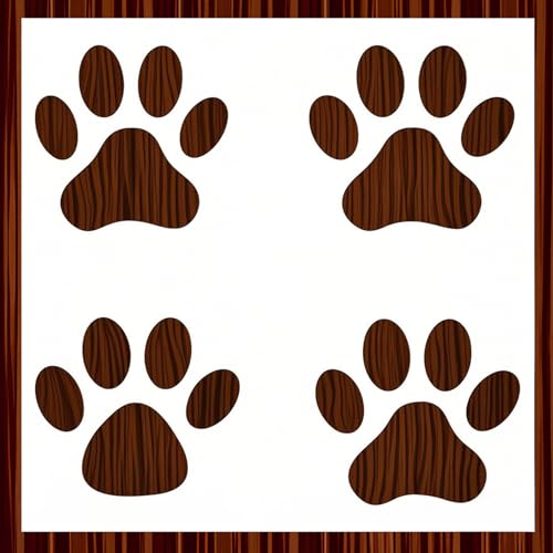 LYMSSESS Große Wandschablonen mit Pfotenabdruck zum Bemalen – Katzen-/Hundepfotenabdruck-Schablonen 30,5 x 30,5 cm – wiederverwendbare Wandschablonen zum Malen auf Holz, Wand, Zement, Heimdekoration LYMSSESS Große Wandschablonen mit Pfotenabdruck zum Bemalen – Katzen-/Hundepfotenabdruck-Schablonen 30,5 x 30,5 cm – wiederverwendbare Wandschablonen zum Malen auf Holz, Wand, Zement, Heimdekoration von LYMSSESS