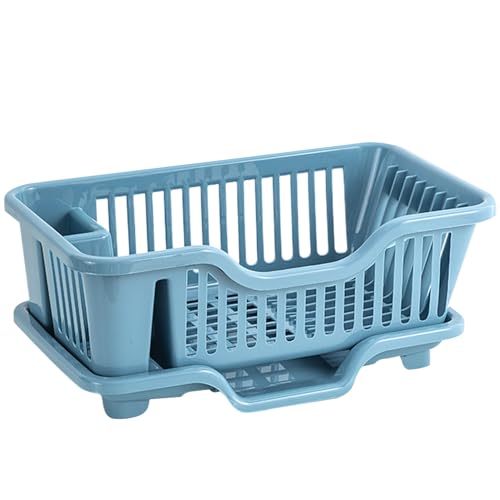 LYNDMBD Abtropfgestell, hohl, belüftet, Abtropfgestell aus PP, mehrere Fächer, mit Abnehmbarer Tropfschale, 17,5 x 10,7 x 7,1 Zoll, Abtropfgestelle für die Küchentheke, blau. LYNDMBD Abtropfgestell, hohl, belüftet, Abtropfgestell aus PP, mehrere Fächer, mit Abnehmbarer Tropfschale, 17,5 x 10,7 x 7,1 Zoll, Abtropfgestelle für die Küchentheke, blau. von LYNDMBD