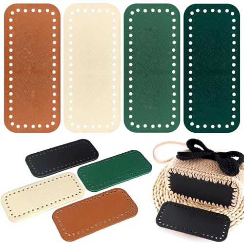 LYNJOVU 4 Stück Boden für Häkelnadeltasche, Taschenboden für Häkelnadeln, PU-Ledertaschen für Häkelnadeln, Schultertaschen und Stricktaschen DIY LYNJOVU 4 Stück Boden für Häkelnadeltasche, Taschenboden für Häkelnadeln, PU-Ledertaschen für Häkelnadeln, Schultertaschen und Stricktaschen DIY von LYNJOVU
