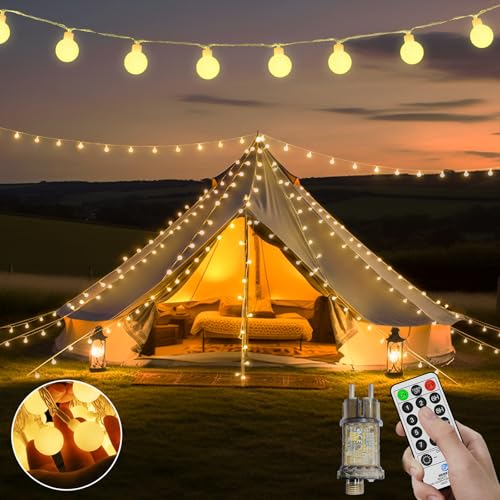 LYNNON 20m 120 LED Lichterkette Kugel Außen mit Stecker Warmweiß Dimmbar Lichterkette Outdoor Wasserdicht 8 Modi für Innen Zimmer Kinderzimmer Balkon Camping Zelt Party Hochzeit Weihnachtsbaum Deko LYNNON 20m 120 LED Lichterkette Kugel Außen mit Stecker Warmweiß Dimmbar Lichterkette Outdoor Wasserdicht 8 Modi für Innen Zimmer Kinderzimmer Balkon Camping Zelt Party Hochzeit Weihnachtsbaum Deko von LYNNON