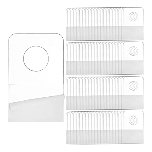 LYNNRICK 1000 Stück selbstklebende Hängeschlaschen, 3,8 cm rundes Loch, Haken für Einzelhandelsgeschäft, Display von LYNNRICK