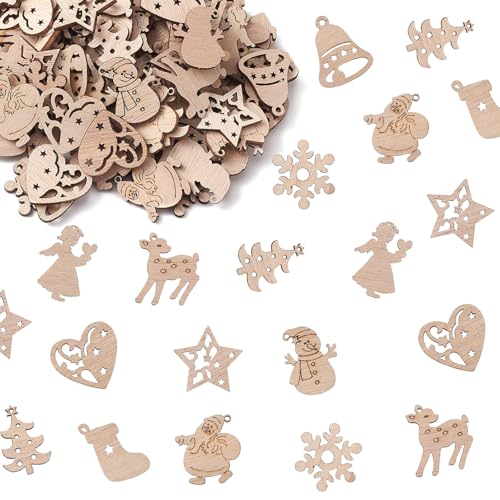 LYNSAN 100 Stück Tischdeko Holz, Streudeko Weihnachten Deko Konfetti, Schneeflocken Deko, Merry Christmas Dekoration, Konfetti Basteln, Weihnachtsdeko für Christmas, Neues Jahr LYNSAN 100 Stück Tischdeko Holz, Streudeko Weihnachten Deko Konfetti, Schneeflocken Deko, Merry Christmas Dekoration, Konfetti Basteln, Weihnachtsdeko für Christmas, Neues Jahr von LYNSAN