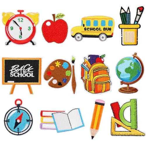 LYNSAN 12 Stück Einschulung Flicken zum Aufbügeln Kinder Schulanfang Schulkind Dekoration Patches Bügelflicken DIY Zubehör für T-shirt Jeans Hut Rucksäcke Kleidung Junge Mädchen Schuleinführung Party LYNSAN 12 Stück Einschulung Flicken zum Aufbügeln Kinder Schulanfang Schulkind Dekoration Patches Bügelflicken DIY Zubehör für T-shirt Jeans Hut Rucksäcke Kleidung Junge Mädchen Schuleinführung Party von LYNSAN
