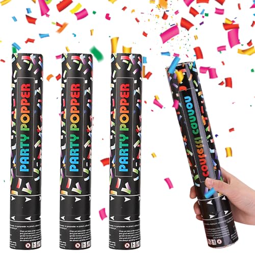 LYPPUL Konfettikanonen, 4 Stück Party Popper, Konfetti Shooter, Konfettikanone xxl, 5-8m Effekthöhe, Biologisch Abbaubares Konfetti Partykanonen für Hochzeit, Geburtstag, Babyparty, Absolvent LYPPUL Konfettikanonen, 4 Stück Party Popper, Konfetti Shooter, Konfettikanone xxl, 5-8m Effekthöhe, Biologisch Abbaubares Konfetti Partykanonen für Hochzeit, Geburtstag, Babyparty, Absolvent von LYPPUL