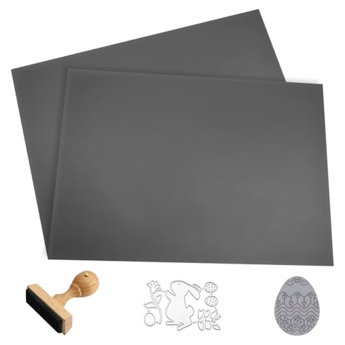 LYPPUL Stempelgummi Laser Gummistempel, 2 Stück A4 Laser Gummi Blatt Pad, Stempelgummi für Laser, Lasergummi Stempel Gummi Stempelblatt Rubber Stamp Sheet zum Lasern für DIY-Stempel 297x210x2,3mm LYPPUL Stempelgummi Laser Gummistempel, 2 Stück A4 Laser Gummi Blatt Pad, Stempelgummi für Laser, Lasergummi Stempel Gummi Stempelblatt Rubber Stamp Sheet zum Lasern für DIY-Stempel 297x210x2,3mm von LYPPUL