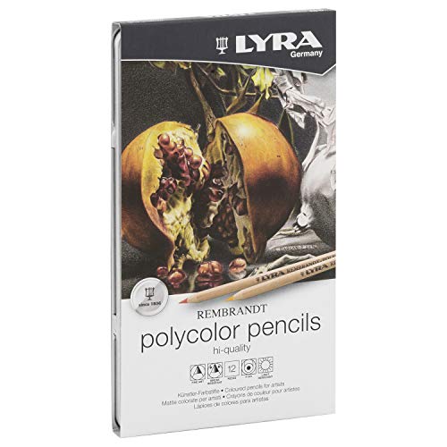 LYRA 2001120 Rembrandt Polycolor Künstlerstifte im Metalletui, 12 Stück von LYRA